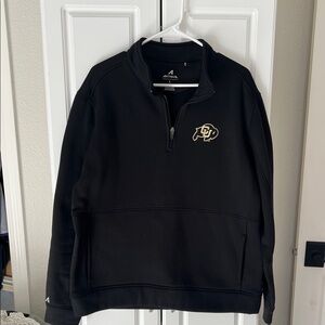 Antigua Colorado Buffalos Black Zip Up Men's Sweater